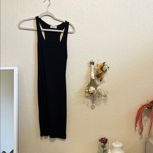 Forever 21 Black Halter Sheath Midi Dress